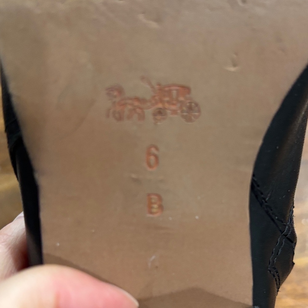 Coach Black Ankle Booties with Textured Strap - Picture 7 of 7